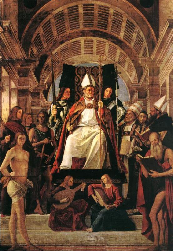 VIVARINI, family of painters Altarpiece of St Ambrose er Germany oil painting art